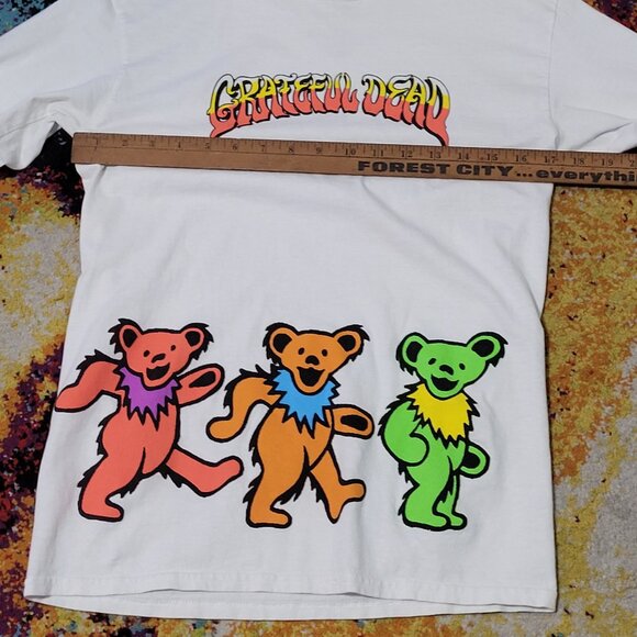 GRATEFUL DEAD RAINBOW DANCING BEAR COTTON LONG SLEEVE T-SHIRT S - Picture 6 of 8